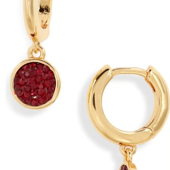 Disc huggie hoop earrings KATE SPADE NEW YORK - NEW! - Picture 7 of 7